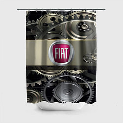 Шторка для душа FIAT logo motors, цвет: 3D-принт