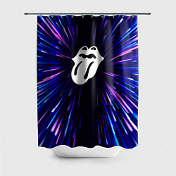 Шторка для душа Rolling Stones neon energy, цвет: 3D-принт