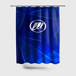 Шторка для душа Lifan blue poly, цвет: 3D-принт