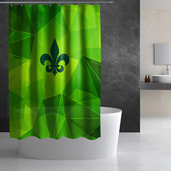 Шторка для душа Saints Row green poly, цвет: 3D-принт — фото 2