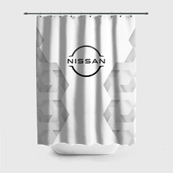 Шторка для душа Nissan white poly, цвет: 3D-принт