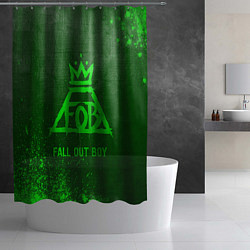 Шторка для душа Fall Out Boy - green gradient, цвет: 3D-принт — фото 2