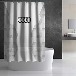 Шторка для душа Audi white poly, цвет: 3D-принт — фото 2