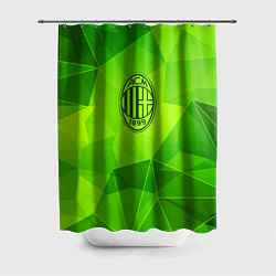 Шторка для душа AC Milan green poly, цвет: 3D-принт