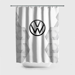 Шторка для душа Volkswagen white poly, цвет: 3D-принт