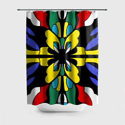 Шторка для душа Яркий калейдоскоп, цвет: 3D-принт