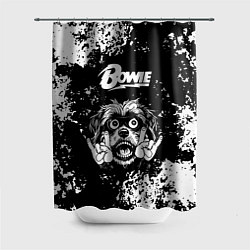 Шторка для душа David Bowie рок пес, цвет: 3D-принт