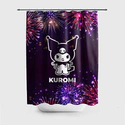 Шторка для душа Праздничный Kuromi, цвет: 3D-принт