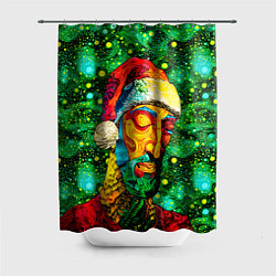 Шторка для душа Ded Moroz: pop-art-brut-nouveau pointillism, цвет: 3D-принт