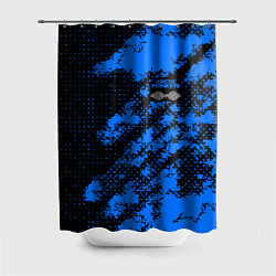 Шторка для душа Arctic Monkeys - Синий камуфляж, цвет: 3D-принт