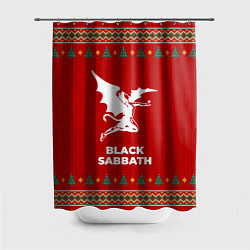 Шторка для душа Black Sabbath new year, цвет: 3D-принт