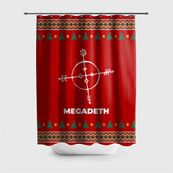 Шторка для душа Megadeth new year, цвет: 3D-принт