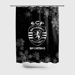 Шторка для душа Снежный Sporting, цвет: 3D-принт