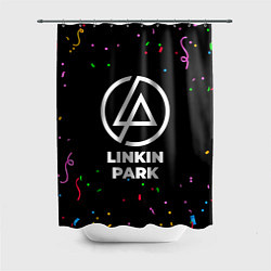 Шторка для душа Linkin Park конфети, цвет: 3D-принт