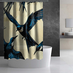 Шторка для душа Ласточки, цвет: 3D-принт — фото 2