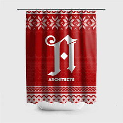 Шторка для душа Новогодний Architects, цвет: 3D-принт