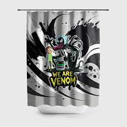 Шторка для душа Rick-Venom and Morty - meme, цвет: 3D-принт