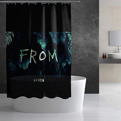 Шторка для душа Извне на фоне леса, цвет: 3D-принт — фото 2