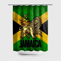 Шторка для душа Jamaica lion flag, цвет: 3D-принт