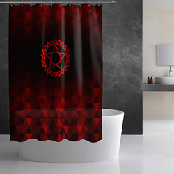 Шторка для душа Black Butler red poly, цвет: 3D-принт — фото 2