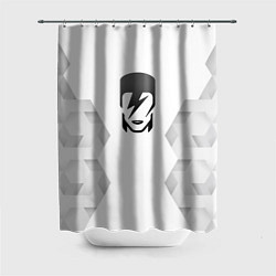 Шторка для душа David Bowie white poly, цвет: 3D-принт