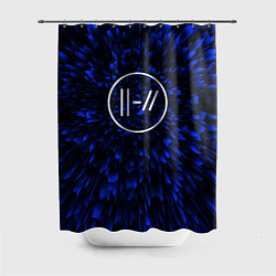 Шторка для душа Twenty One Pilots blue energy, цвет: 3D-принт