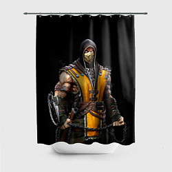 Шторка для душа Mortal kombat - Scorpion, цвет: 3D-принт