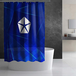 Шторка для душа Jeep blue poly, цвет: 3D-принт — фото 2