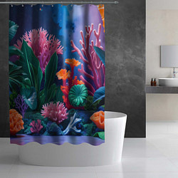 Шторка для душа Подводные кораллы, цвет: 3D-принт — фото 2