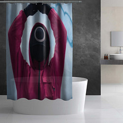 Шторка для душа Игра в кальмара солдат, цвет: 3D-принт — фото 2