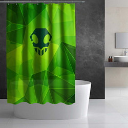Шторка для душа Bleach green poly, цвет: 3D-принт — фото 2