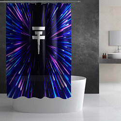 Шторка для душа Tokio Hotel neon energy, цвет: 3D-принт — фото 2