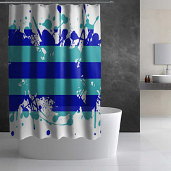 Шторка для душа Капли краски, цвет: 3D-принт — фото 2