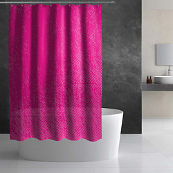 Шторка для душа Джинс с потертостями-розовый, цвет: 3D-принт — фото 2