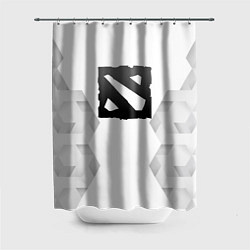Шторка для душа Dota white poly, цвет: 3D-принт