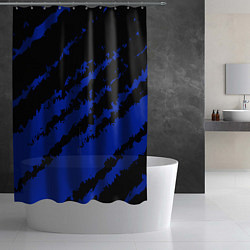Шторка для душа The color is black and blue, цвет: 3D-принт — фото 2