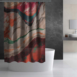Шторка для душа Абстракция из бумаги и краски, цвет: 3D-принт — фото 2