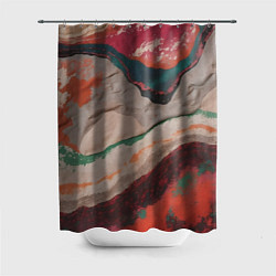 Шторка для душа Абстракция из бумаги и краски, цвет: 3D-принт