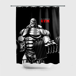 Шторка для душа Fitness GYM - jock, цвет: 3D-принт
