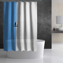 Шторка для душа Моляр красит стену, цвет: 3D-принт — фото 2