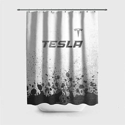 Шторка для душа Tesla - white gradient посередине, цвет: 3D-принт