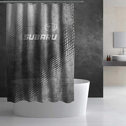 Шторка для душа Subaru - grey gradient посередине, цвет: 3D-принт — фото 2