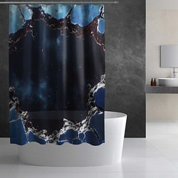 Шторка для душа Объемная дыра в стене текстура, цвет: 3D-принт — фото 2