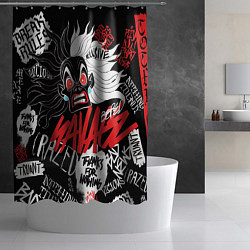 Шторка для душа Круэлла - big pictures, цвет: 3D-принт — фото 2