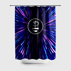 Шторка для душа Pink Floyd neon energy, цвет: 3D-принт