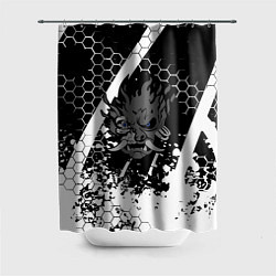 Шторка для душа Samurai соты краски, цвет: 3D-принт