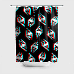 Шторка для душа Skyrim glitch logo patten, цвет: 3D-принт