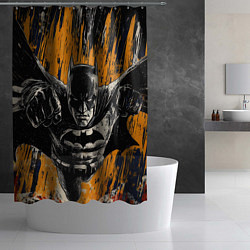 Шторка для душа Бэтмен супергерой, цвет: 3D-принт — фото 2