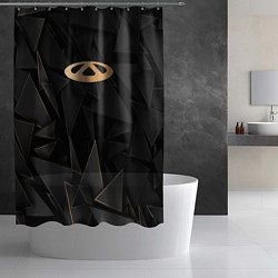 Шторка для душа Chery golden poly, цвет: 3D-принт — фото 2