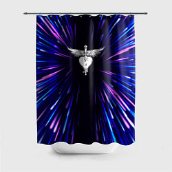 Шторка для душа Bon Jovi neon energy, цвет: 3D-принт